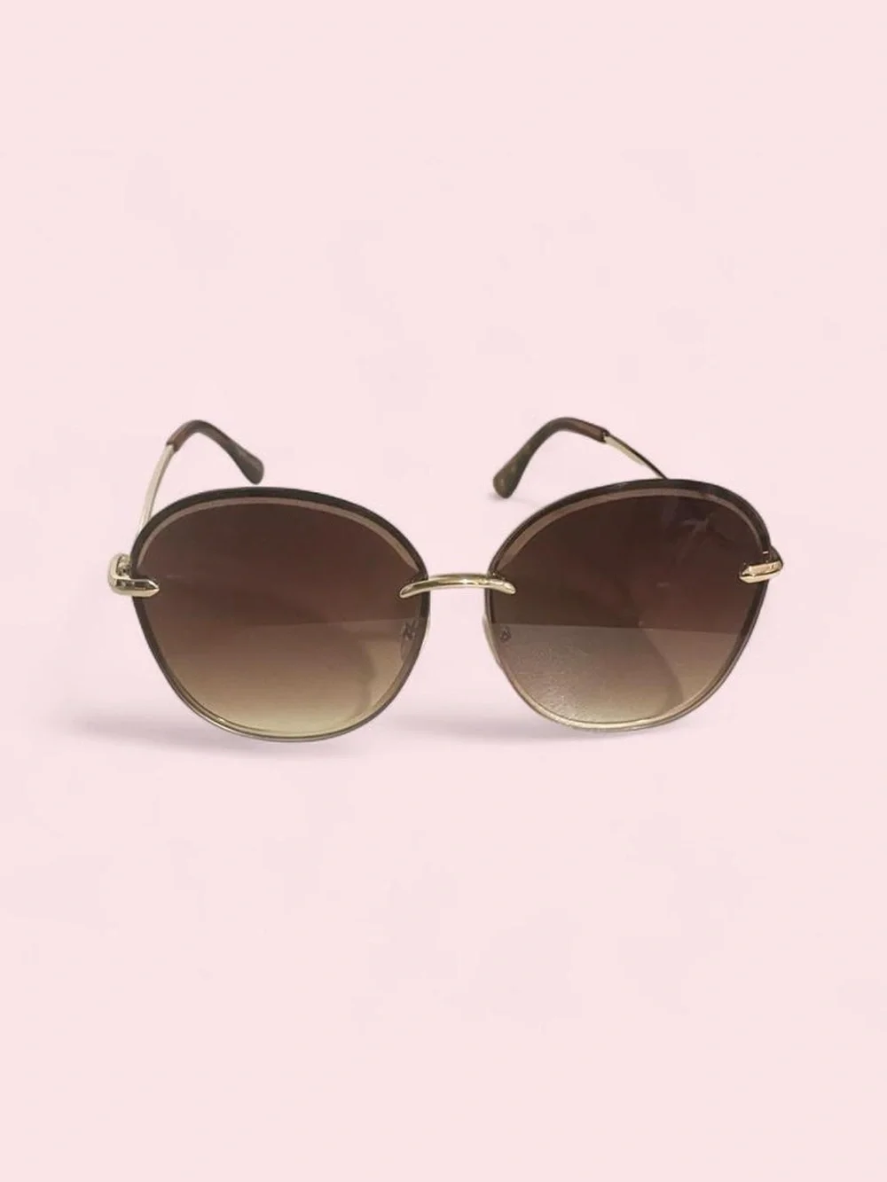 Round Gradient Brown Women’s Sunglasses - Unbranded